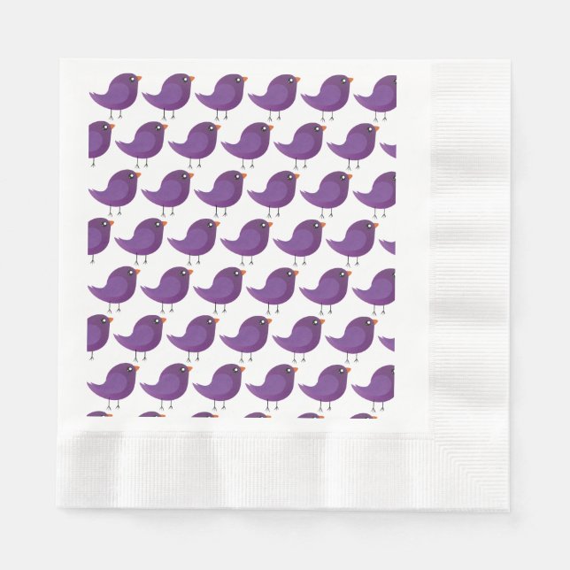 Servilleta De Papel Niños adorables pájaros (Anverso)