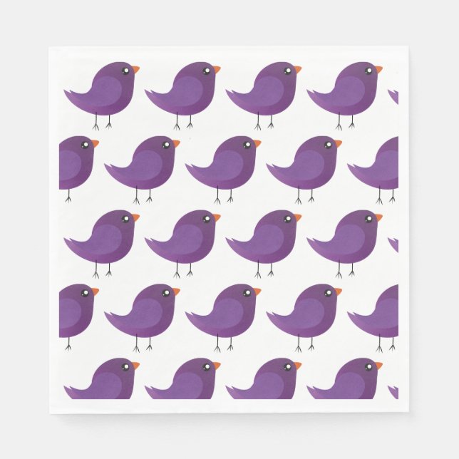 Servilleta De Papel Niños adorables pájaros (Anverso)