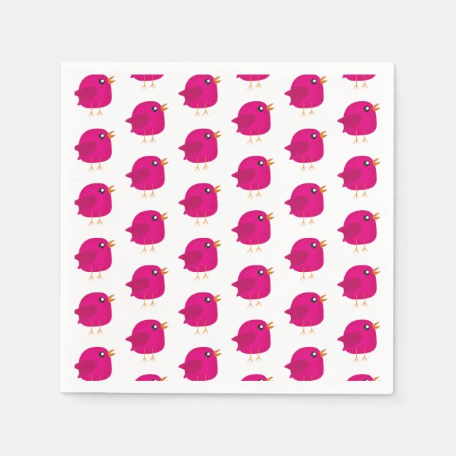 Servilleta De Papel Niños adorables pájaros (Anverso)
