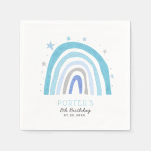 Servilleta De Papel Niños arcoiris azul mágico Napkins Fiesta de cum