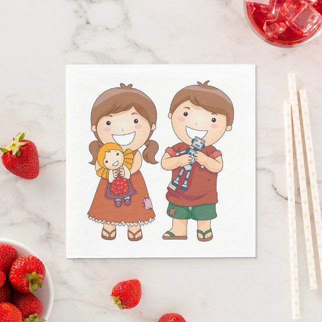 Servilleta De Papel Niños Con Juguetes (Subido por el creador)
