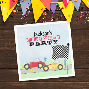 Servilleta De Papel Niños Cumpleaños Cute Boy Personalizado Carros de