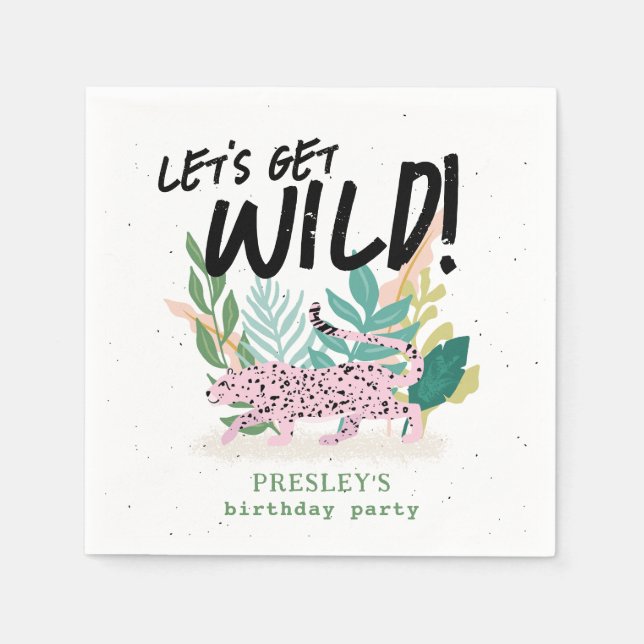 Servilleta De Papel Niños de gato silvestres Napkins Fiesta personaliz (Anverso)