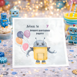 Servilleta De Papel Niños de la fiesta de cumpleaños Robot