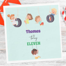 Niños del parque de atracciones Rope Park