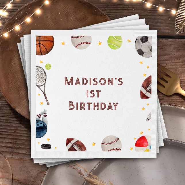 Servilleta De Papel Niños deportivos Napkins de cumpleaños (Subido por el creador)