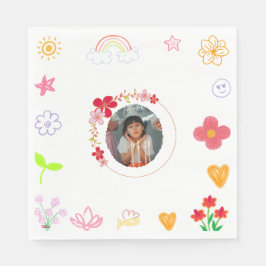 Servilleta De Papel Niños divertidos Nápoles de cumpleaños - Amarillo 