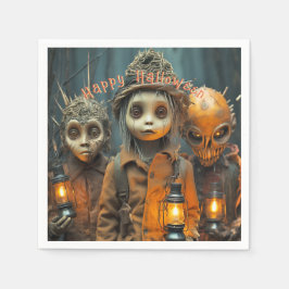Servilleta De Papel Niños espeluznantes de Halloween