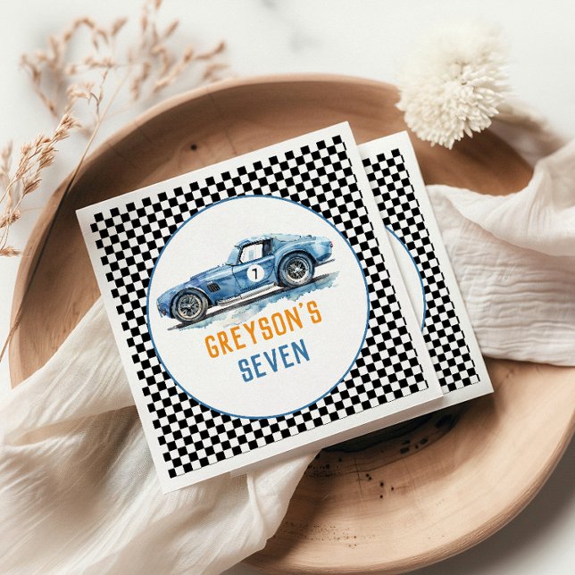 Servilleta De Papel Niños Guay Carreras Azul Niños de coches Cumpleaño (Subido por el creador)