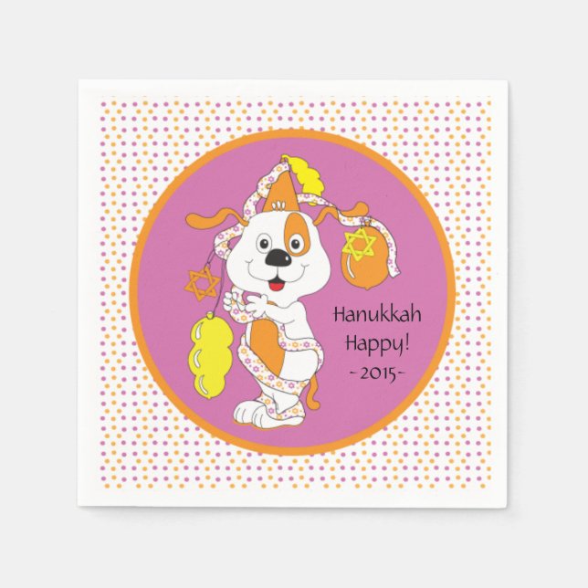 Servilleta De Papel Niños Hanukkah Cocktail Napkins (Anverso)