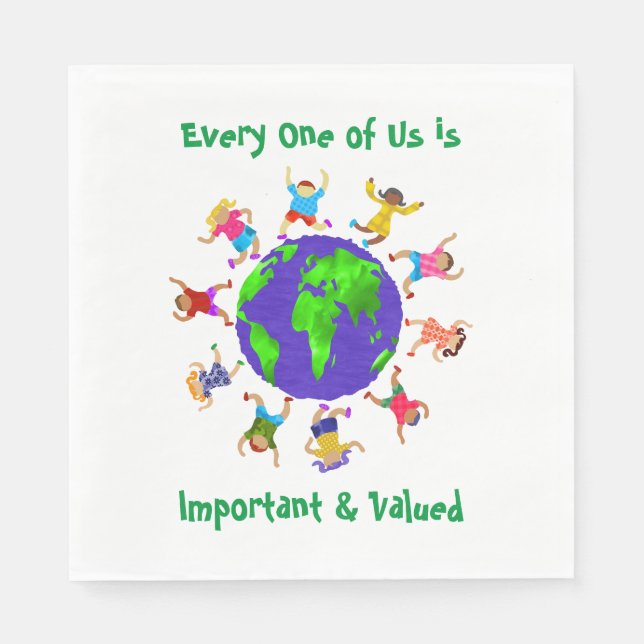 Servilleta De Papel Niños importantes y valiosos (Anverso)