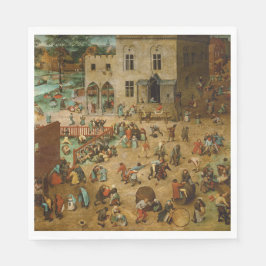 Servilleta De Papel Niños jugando juegos (Pieter Bruegel el mayor)