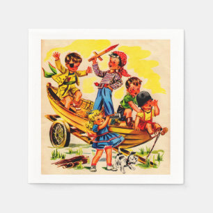 Servilleta De Papel niños jugando pirata