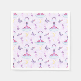 Servilleta De Papel Niños Lindos Dinosaurio Rosa