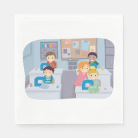 Niños masticando clases de divertidos y aprendiend