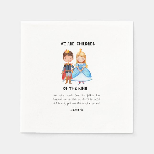 Servilleta De Papel Niños Modernos Y Agradables De La Fiesta De Cumple (Anverso)