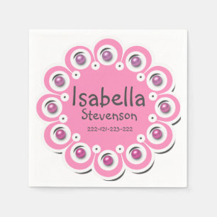 Servilleta De Papel Niños niños diversión chicas rosados lindos chica 