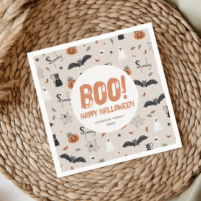 Servilleta De Papel Niños Octubre Spooky Halloween Fall Boo (Subido por el creador)