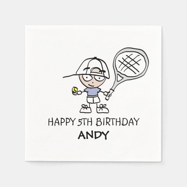 Servilleta De Papel Niños personalizados tenis servilletas de fiesta d (Anverso)