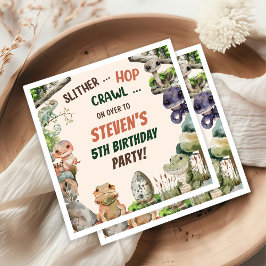 Servilleta De Papel Niños Reptiles Fiesta de cumpleaños