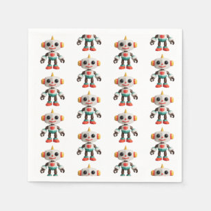 Servilleta De Papel Niños Robot Personalizables