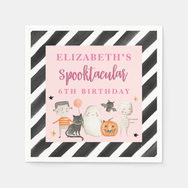 Servilleta De Papel Niños Spooktacular Halloween Napkins (Anverso)