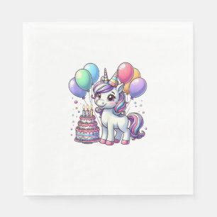 Servilleta De Papel Niños unicornios Fiesta de cumpleaños varas Chicas
