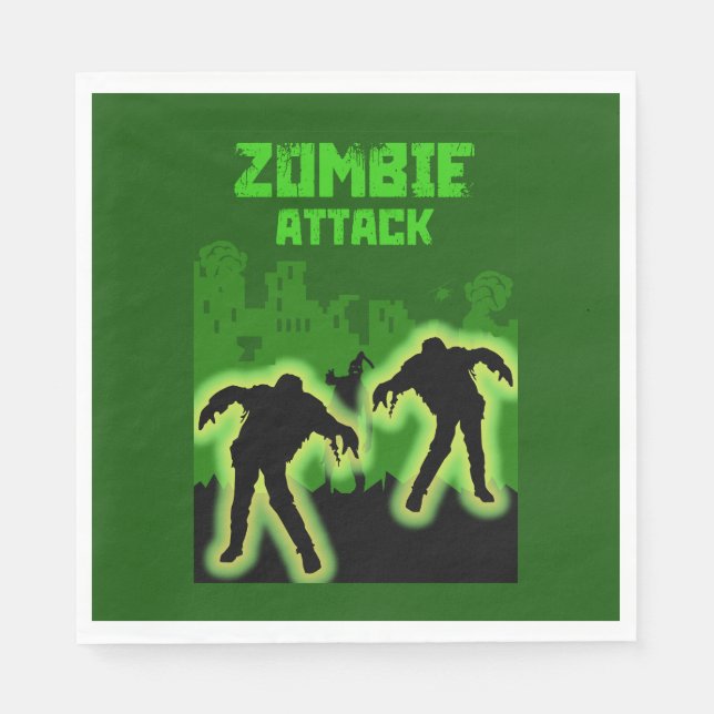 Servilleta De Papel Niños zombis apocalípticos (Anverso)