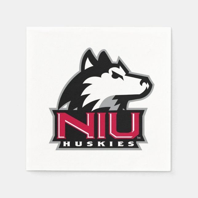 Servilleta De Papel NIU Huskies Wordmark (Anverso)
