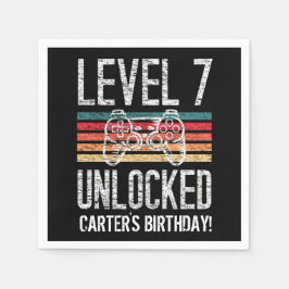 Servilleta De Papel Nivel 7 Desbloqueado 7º cumpleaños personalizado