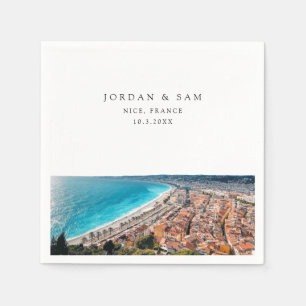 Servilleta De Papel Niza Francia Boda Personalizado Cocktail Napkin