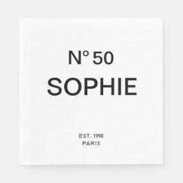 Servilleta De Papel No 50  French Chic 50th Birthday Party