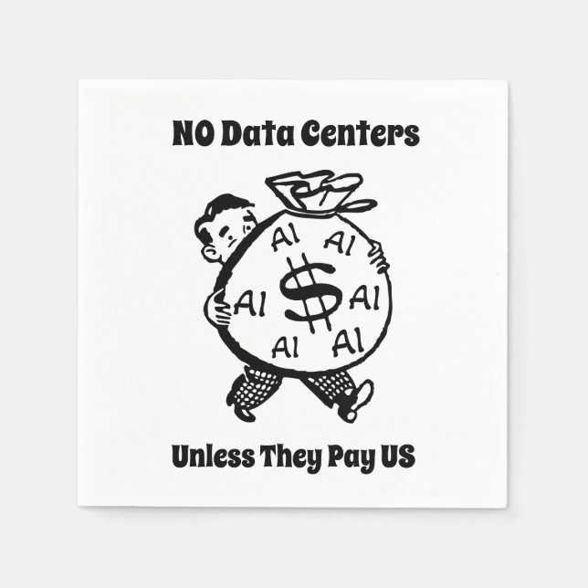 Servilleta De Papel No centros de datos a menos que nos paguen (Anverso)