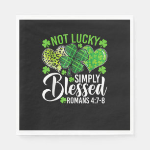 Servilleta De Papel No Es Suerte Simplemente Bendecir Shamrock Cristia