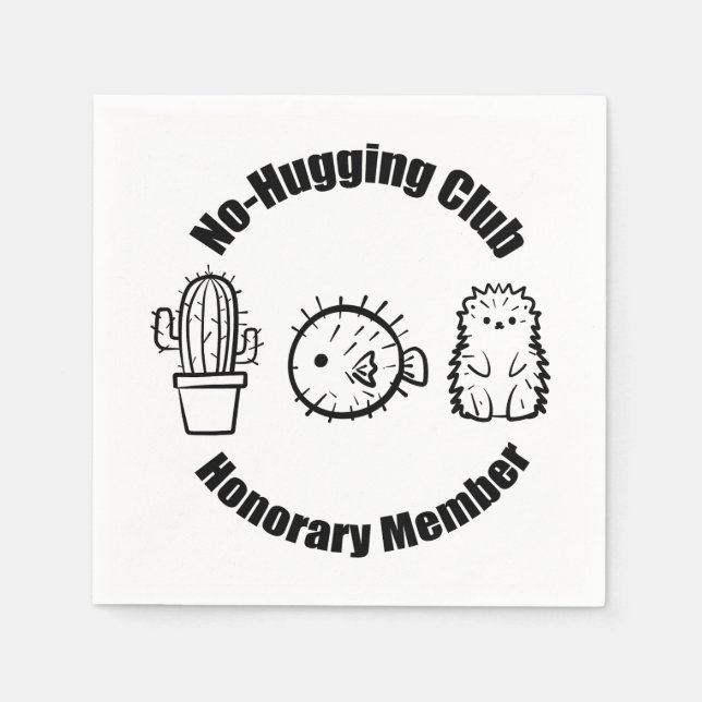 Servilleta De Papel No hay club de abrazos (Anverso)