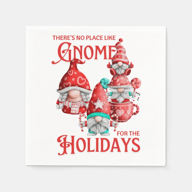 Servilleta De Papel No Hay Lugar Como Gnome (Anverso)