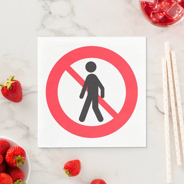 Servilleta De Papel No hay peatones en el Rótulo por carretera (Subido por el creador)