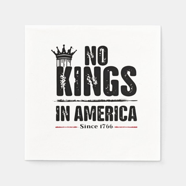 Servilleta De Papel No hay reyes en Estados Unidos contra Trump (Anverso)