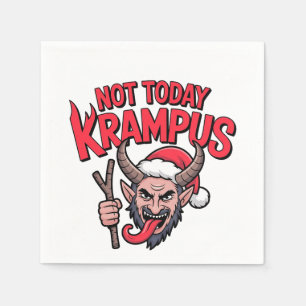 Servilleta De Papel No Hoy Krampus Divertida Navidad Krampus Malvado 