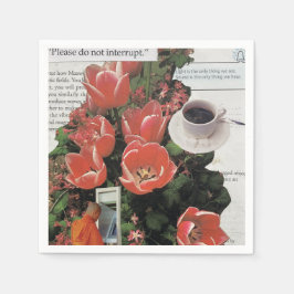 Servilleta De Papel No interrumpa el tiempo del té del café matutino