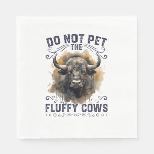 Servilleta De Papel No Mascota El Parque Fluffy Cows Bison Yellowstone