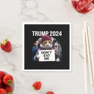 Servilleta De Papel No me comas gatos para Trump 2024
