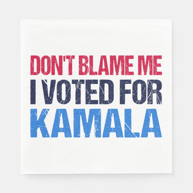 Servilleta De Papel No me culpes, he votado por Kamala. (Anverso)