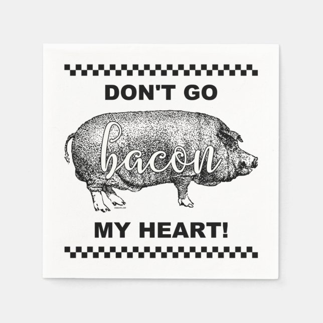 SERVILLETA DE PAPEL ¡NO ME VAYAS A BACON! (Anverso)