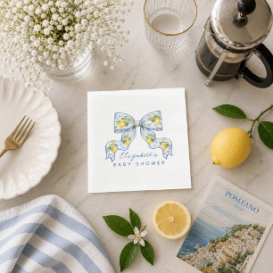 Servilleta De Papel No podemos esperar para apretarte Lemon Baby Showe