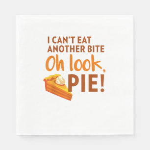 Servilleta De Papel No puedo comer otra cometa, oh Look Pie Thankding
