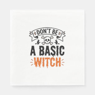 Servilleta De Papel No Seas una Bruja Básica Vintage Halloween