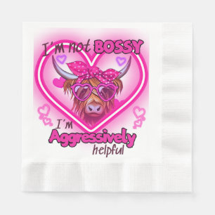 Servilleta De Papel NO SOY BOSSY - Soy Agresivamente ÚTIL