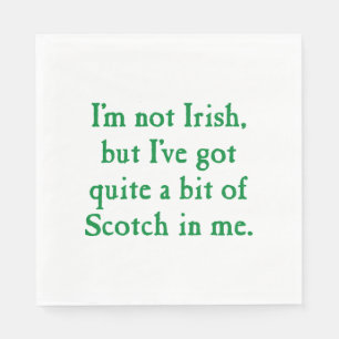 Servilleta De Papel No soy irlandés - Funny Scotch Whisky Pun