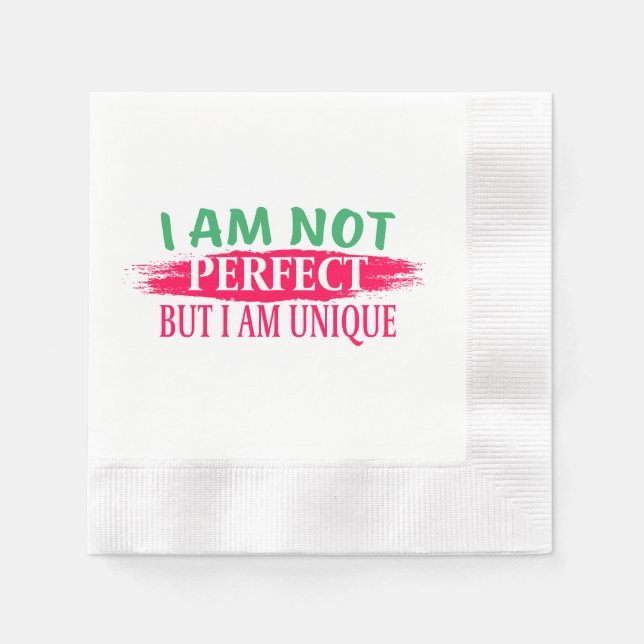 Servilleta De Papel No soy perfecto, pero soy único (Anverso)